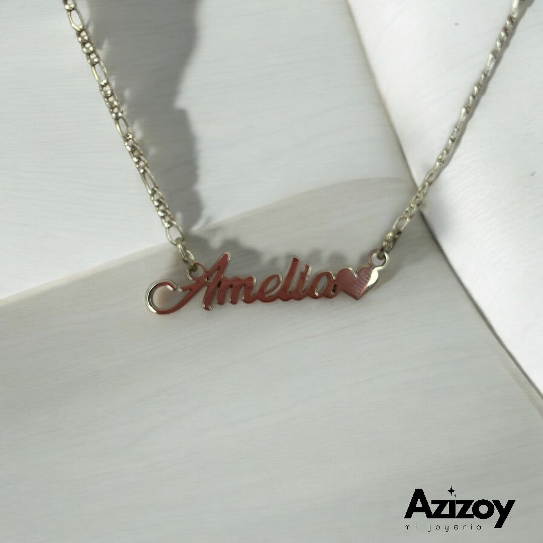 Cadena con nombre en plata (chico)