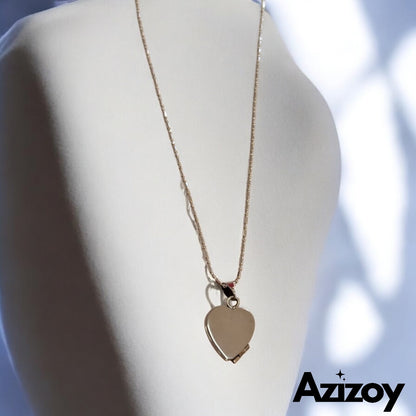 Corazón plata para 2 fotos