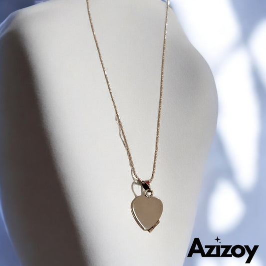 Corazón plata para 2 fotos