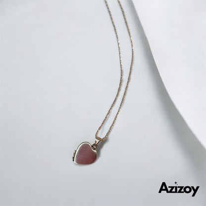 Corazón plata para 2 fotos