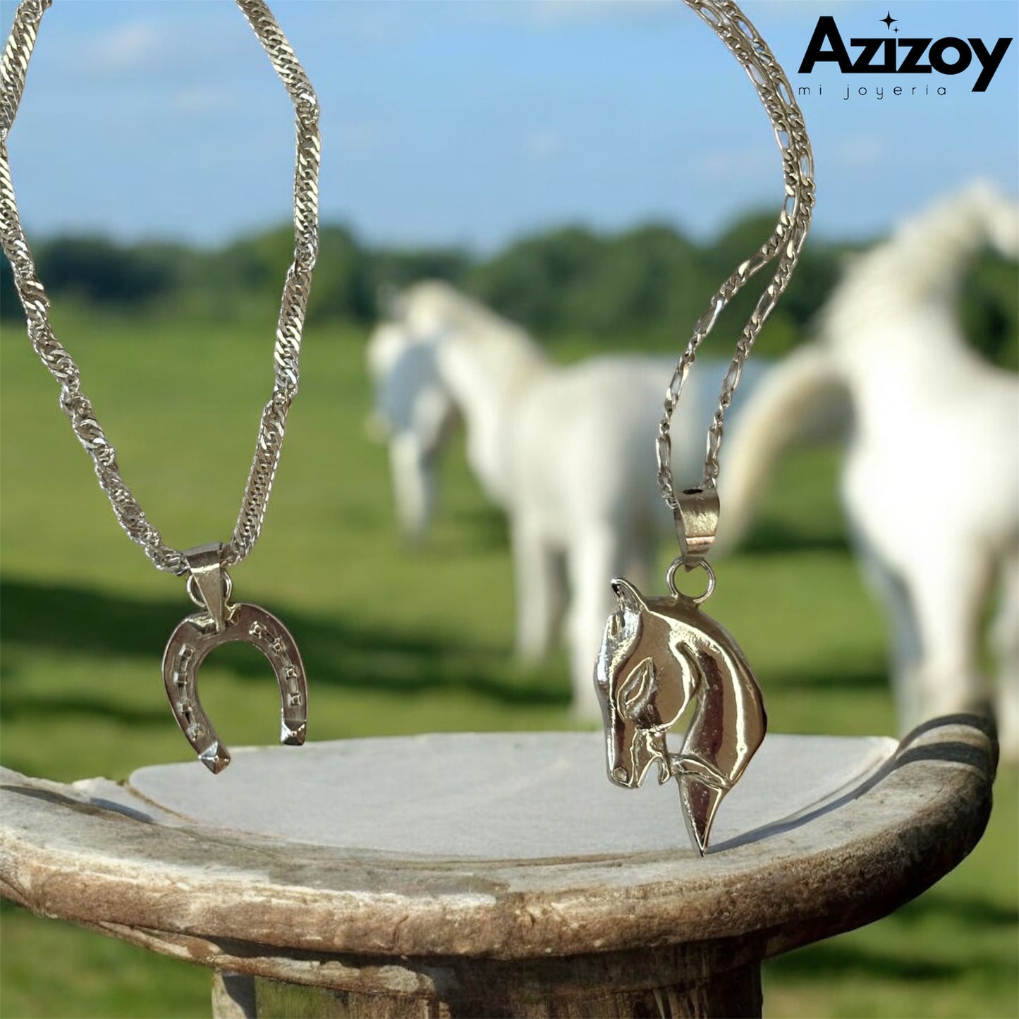 Dije Caballo con cadena.