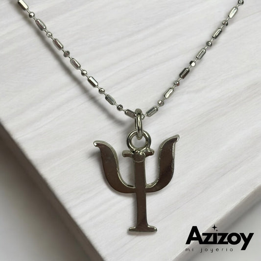Dije con símbolo (psique)con cadena.