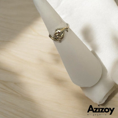 Anillo delfines en plata.