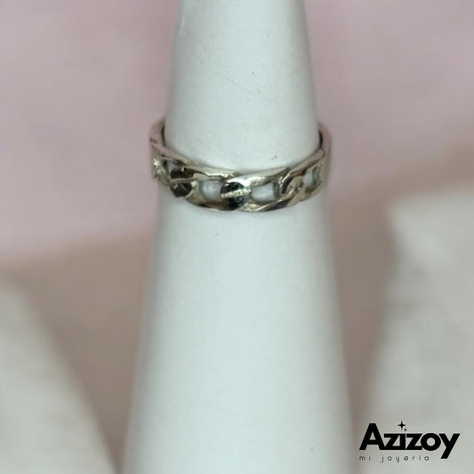Anillo trenzado plata.