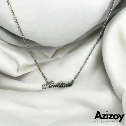 Cadena con nombre en plata (chico)
