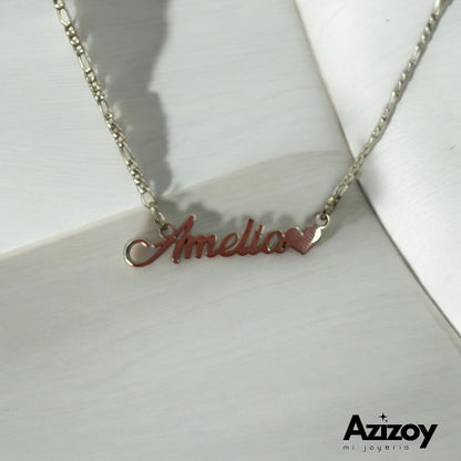 Cadena con nombre en plata (chico)