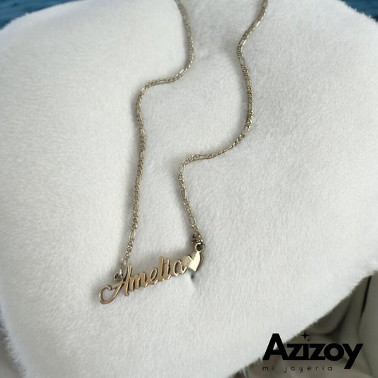 Cadena con nombre en plata (chico)