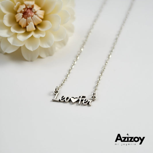 Cadena con nombre en plata (chico)