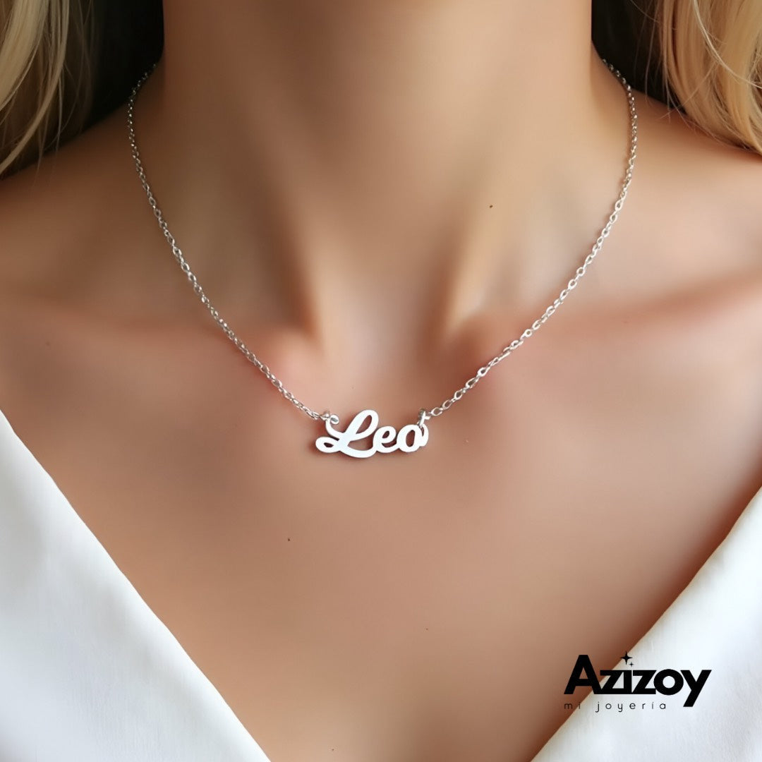 Cadena con nombre en plata (chico)