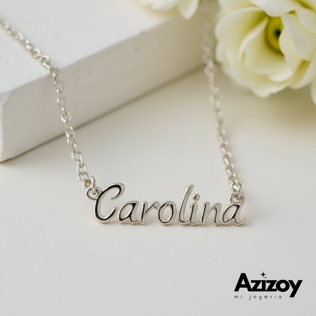 Cadena con nombre en plata (chico)